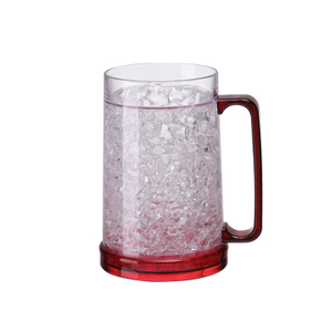 Double Wall Gel Freezer Beer Mugs, Frozen Ice Freezer Drinking Glasses Cups