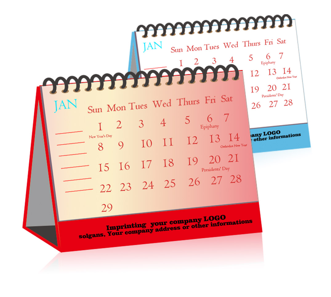 Custom Spiral Office Desk Pad Calendar Buy Custom Desk Calendar