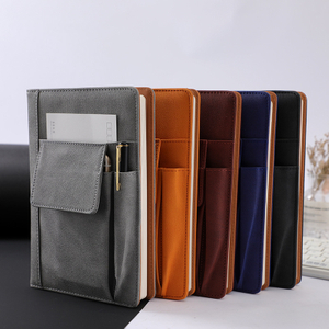 Hardcover PU Leather Multi Pocket Notebook, A5 Journal Notepad With Phone Pocket, Mini Compartment and Pen Holder, Business Gifts