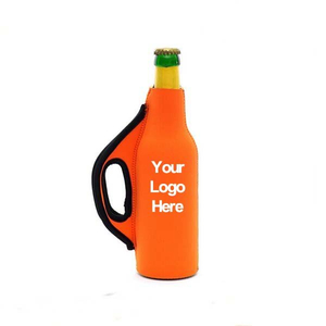 Custom Beer Bottle Cooler Sleeve with Handle