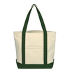 Custom Two-Tone Accent Gusseted Canvas Boat Tote Bag