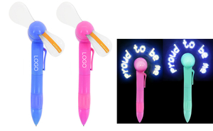 LED Light Fan Pen With Message