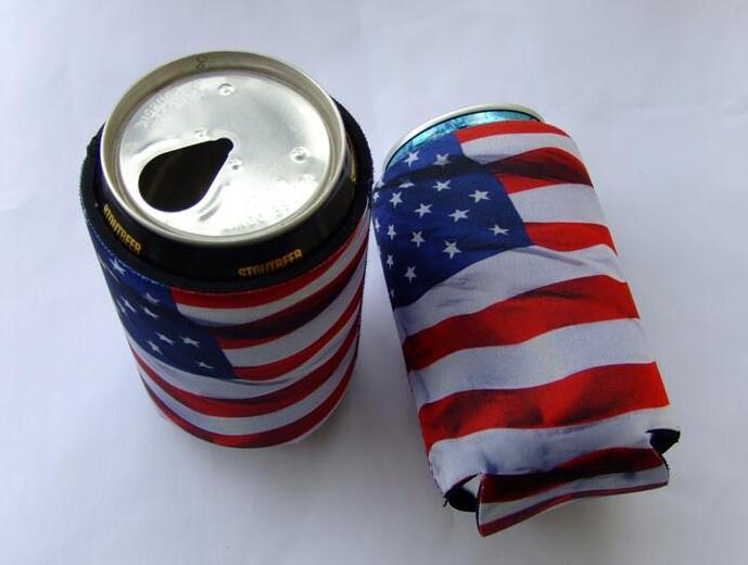 Full Color Collapsible Neoprene Can Coolers