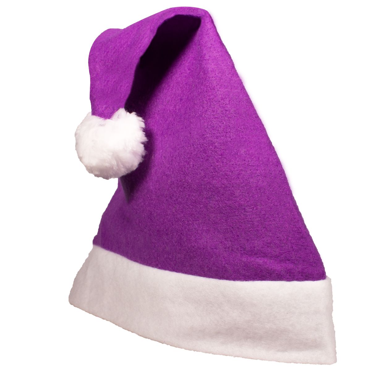 purple plush santa hat