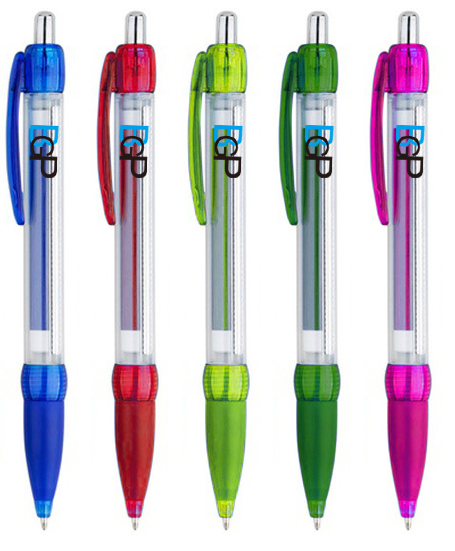 Translucent Plastic Banner Ballpoint Pen