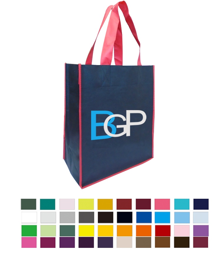 Promotional Logoed 100GSM Non-Woven Shopping Grocery Tote Bag
