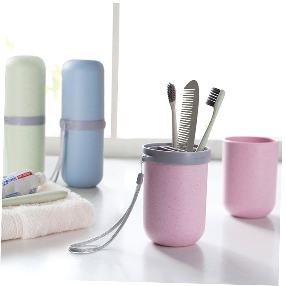Print Travel Cup and Toothbrush Toothpaste Holder