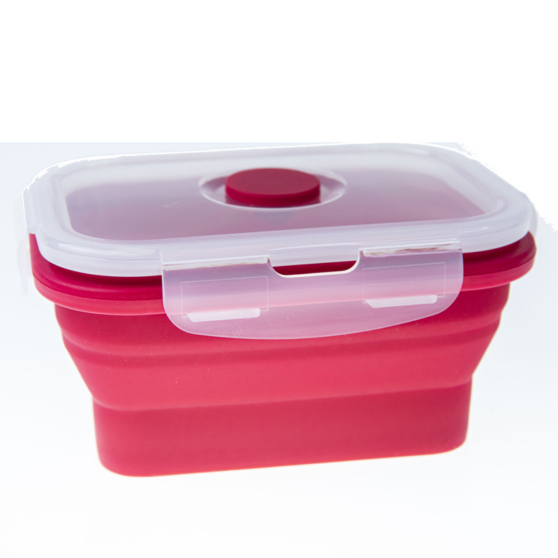 Collapsible Silicone Food Storage Containers Silicone Camping Bowl Silicone Lunch Box for Outdoor Camping Travel