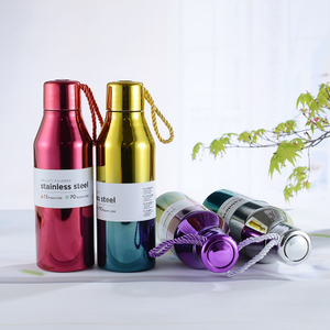11.8oz / 17oz Insulated Cup Gradient Color Rope Stainless Steel Water Bottle Keeps Cold Hot Thermal Bottle