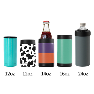 12/16 oz Stainless Steel Double Wall Vacuum Insulated Can or Bottle Beverage Cooler