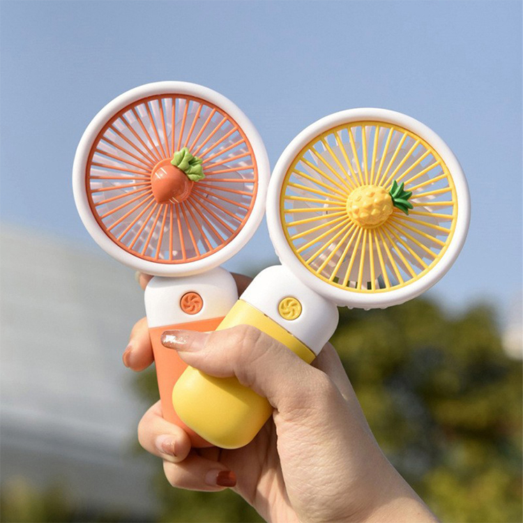 New Mobile Phone Holder Handheld Small Fan Usb Charging Mini Cute Fruit Portable Electric Fan Office Dormitory Available