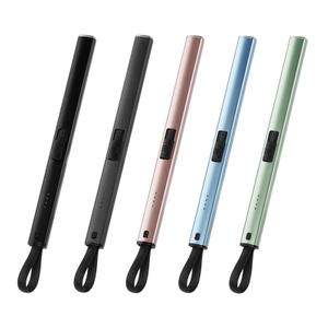 Windproof Flameless USB Rechargeable Arc Lighter with Safety Lock for Candle BBQ Camping Fireworks