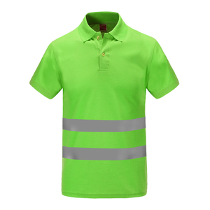 Hi Vis T Shirt ANSI Class 3 Reflective Safety Lime Orange Short Sleeve HIGH Visibility Polo Shirt
