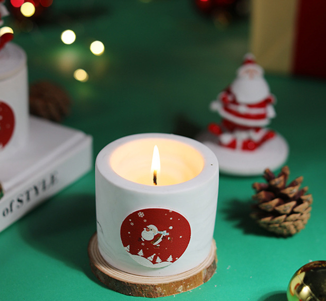 Christmas Scented Candles with Gift Box Santa Claus Festival Arrange Ornaments Scented Candle Gift for Holiday Home Decoration