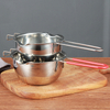 Stainless Steel Double Boiler Pot 400ML with Heat Resistant Handle for Melting Chocolate, Butter, and Candle Making