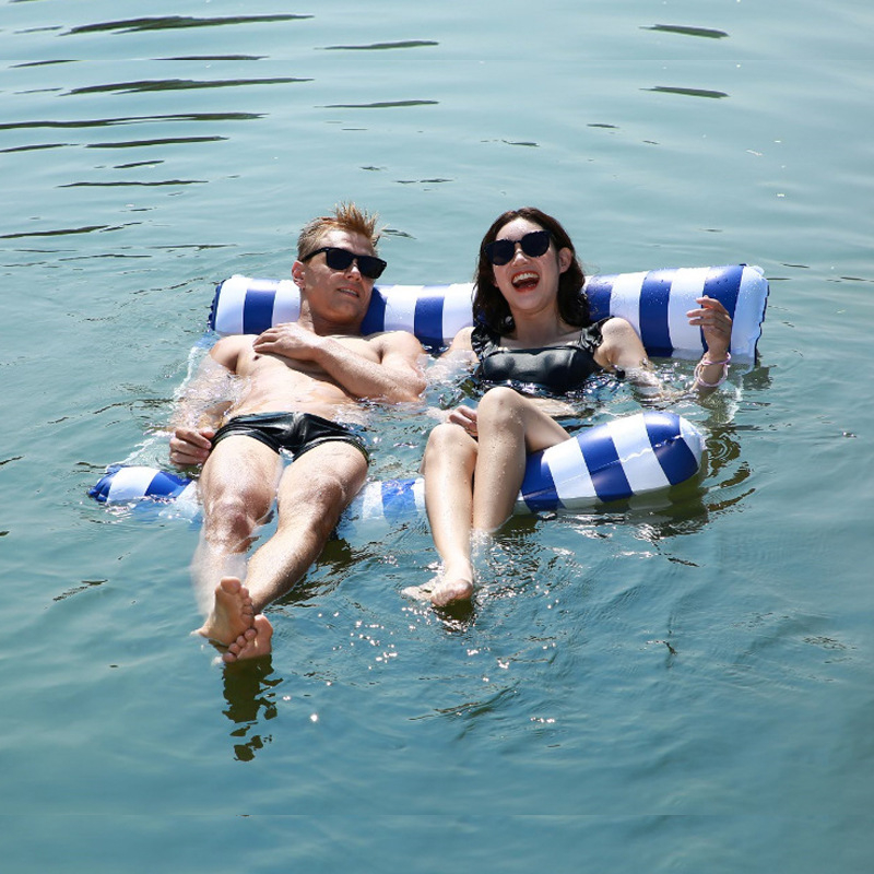 Inflatable Floating Hammock Pool and Water Hammock 1-2 Person Multi-Purpose Inflatable Pool Floats for Adults