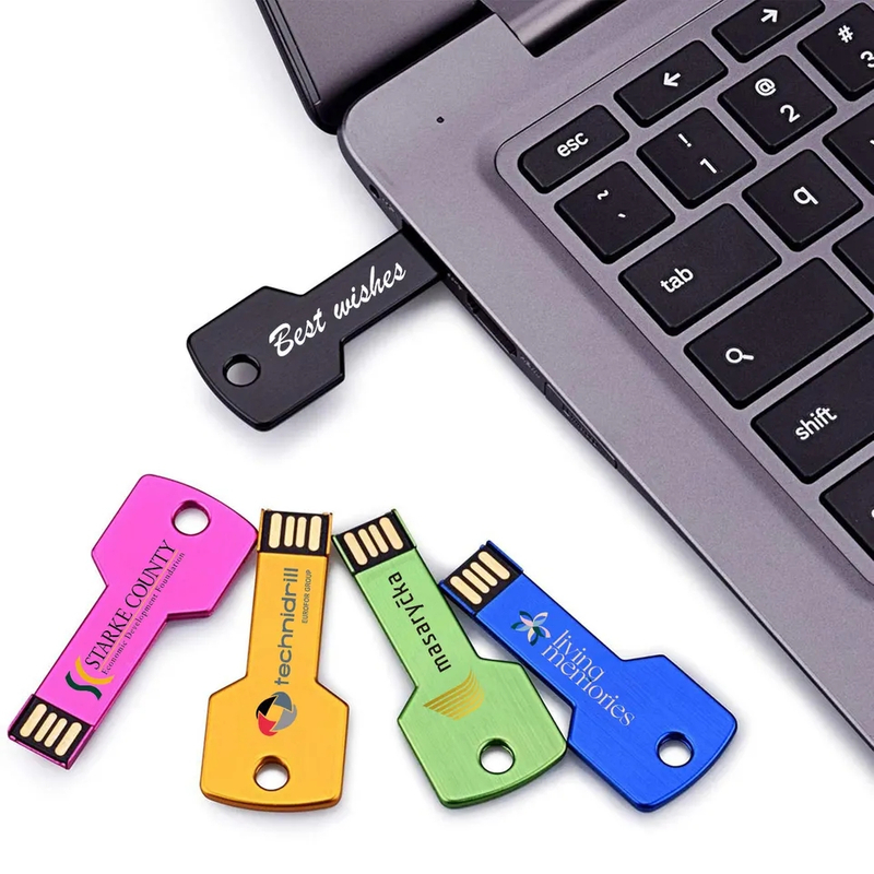 USB2.0 Metal Key Shape USB Flash Drive
