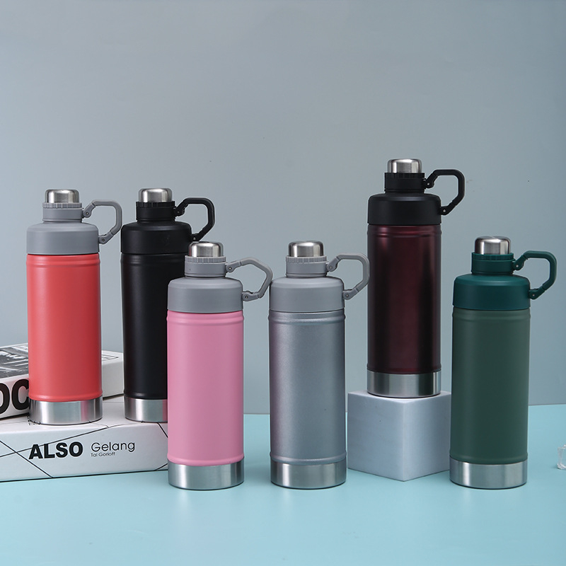 20oz Stainless Steel Flask Water Bottle Spout Lid Vacuum Insulated Double Wall Water Bottle Wide Mouth Keep Cold Sport Camping Hiking
