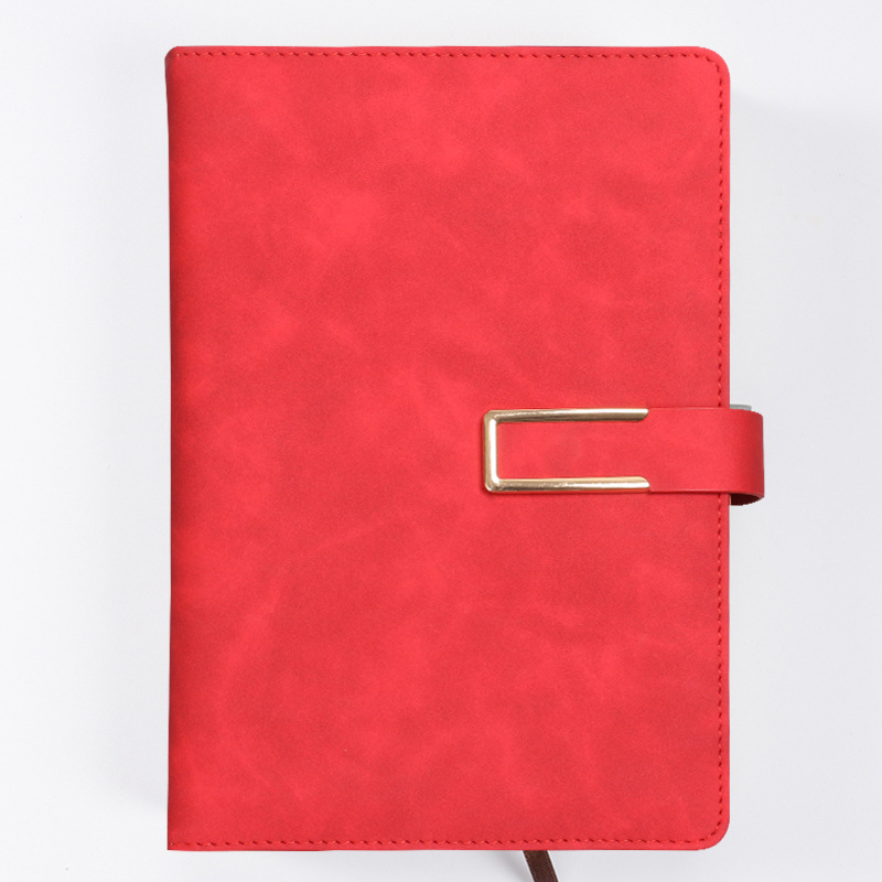 Retro Leather U-shaped Buckle Notebook Creative Business Office Work Thick Hard Face Notebook Can Be Customized