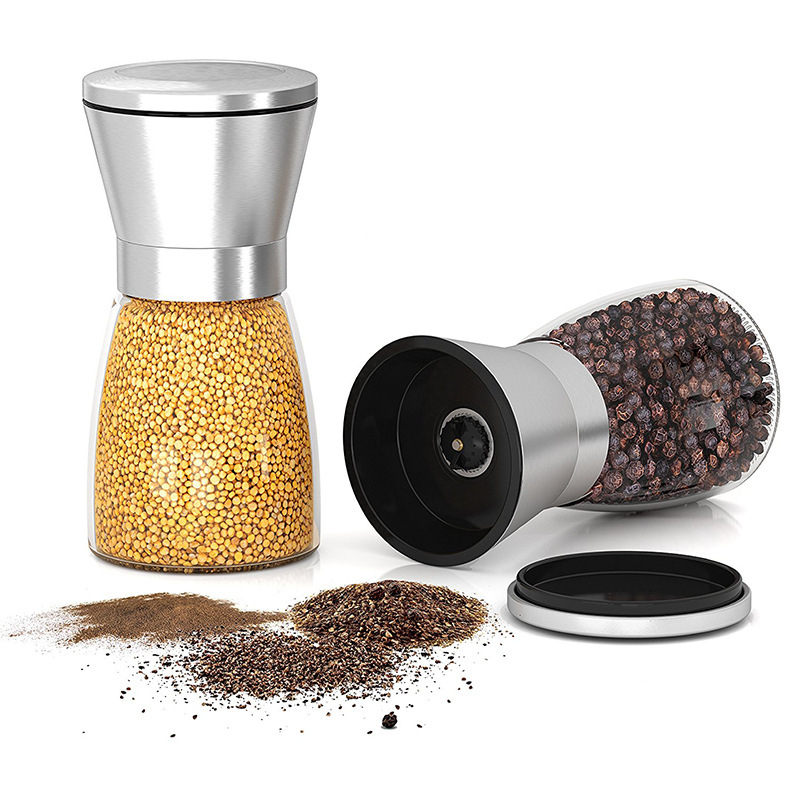 Stainless Steel Salt and Pepper Grinders with Easy Adjustable Ceramic Coarseness