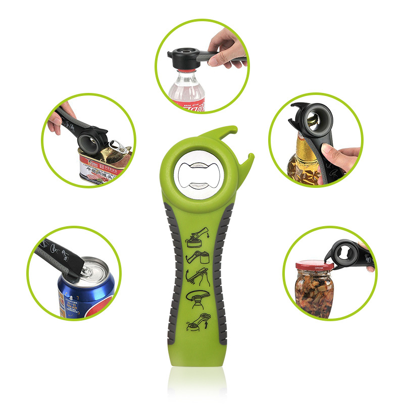 5 In 1 Multi Function Multi-function Can Jar Bottle Open Tighten Bottle Jar Can Opener for Small Hands Seniors Kitchen Tool