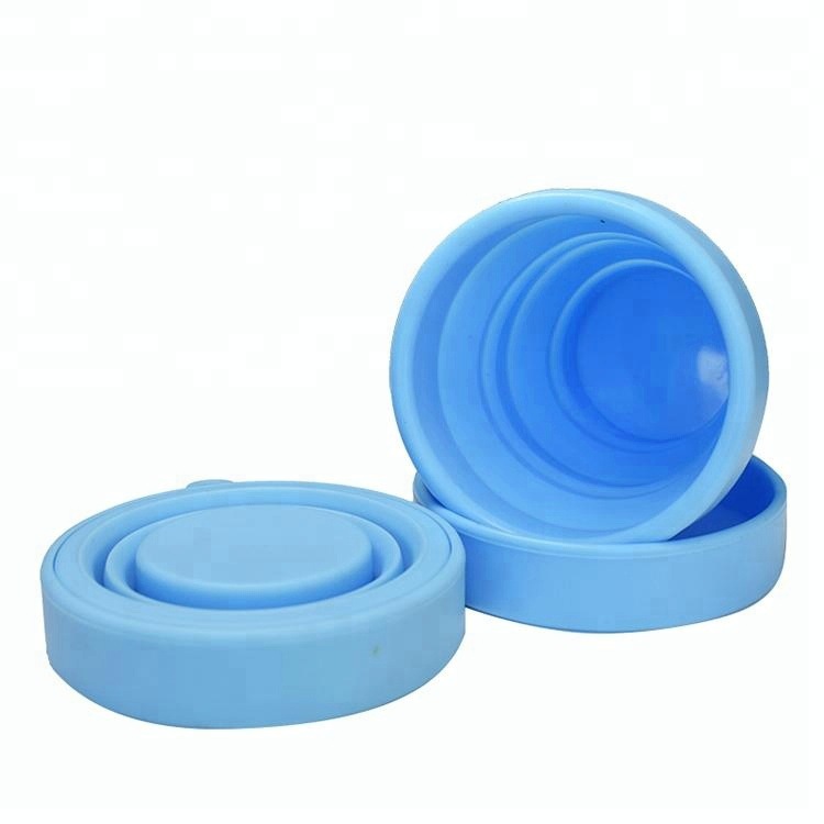 Collapsible Cup Compact Silicone Reusable Folding Mug with Lids Portable Pocket Size for Outdoor