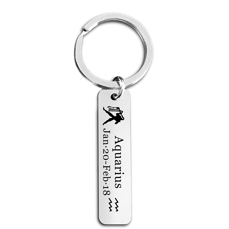 Rectangular Metal Keychains