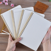 A5 Wirebound Notebooks Bulk Journals Spiral Steno Pads Blank/Lined Kraft Brown Cardboard Cover