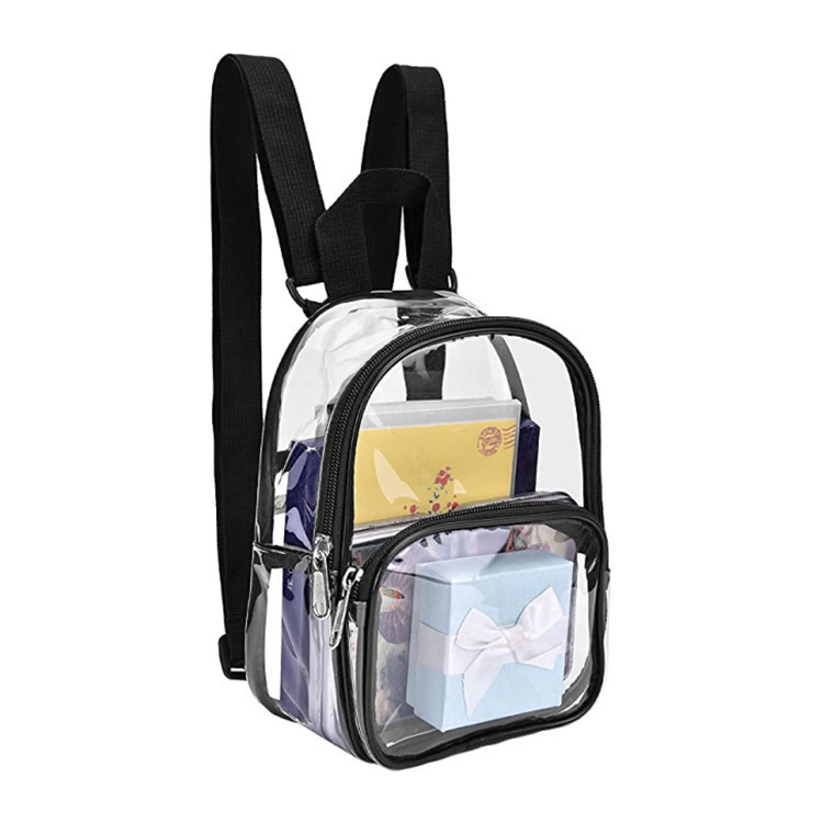 Heavy Duty Transparent Clear Backpack See-Through Backpacks for School, Sports, Stadium