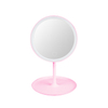 Rechargeable Lighted Makeup Mirror with LED Lights, 3 Lighting Modes Dimmable 90 Degree Rotation Touch Screen