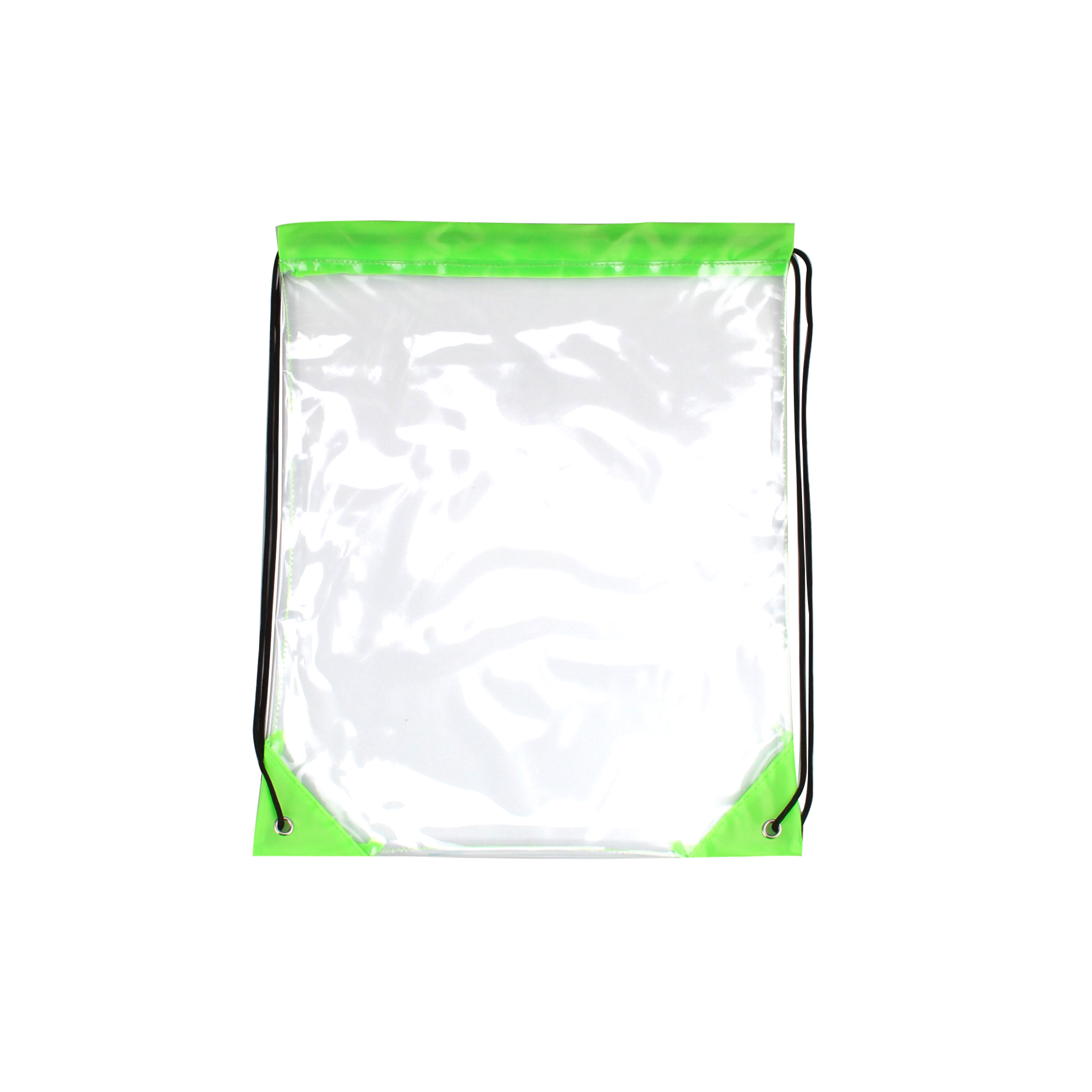 Custom Transparent PVC DrawString Backpack Waterproof Student Sports Fitness Backpack
