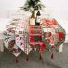 Knitted Fabric Christmas Table Runner Xmas Winter Holiday Table Runners Christmas Decorations Indoor Kitchen Table Decor