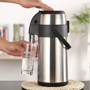 74 Oz Airpot Thermal Coffee Carafe - Insulated Stainless Steel Coffee Dispenser with Pump - Thermal Beverage Dispenser - Thermos Coffee Carafe for Keeping Hot Coffee & Tea