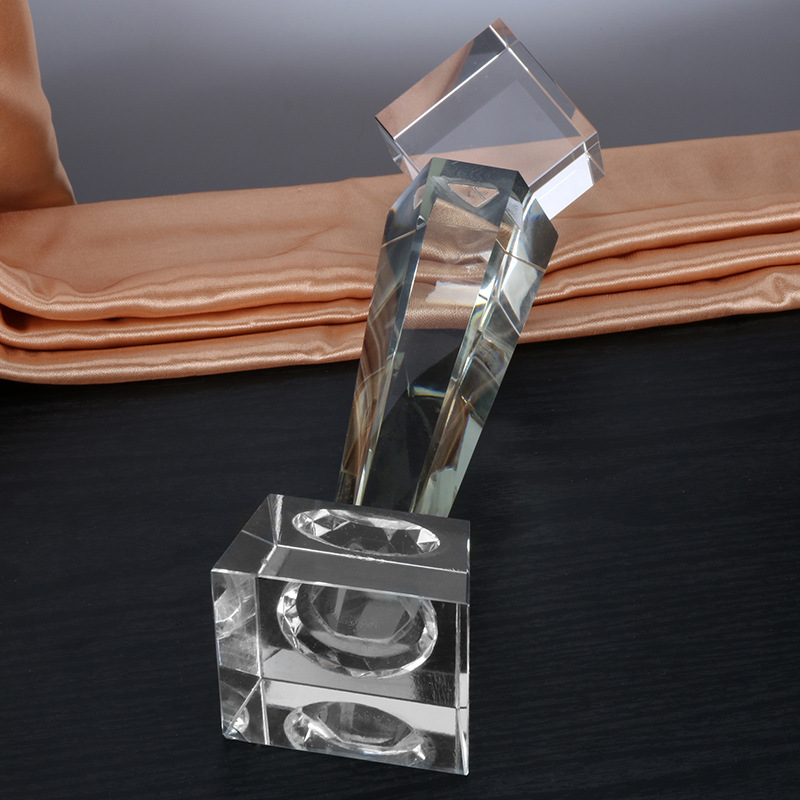 Personalized Crystal Employee Years of Service Glass Recognition Award