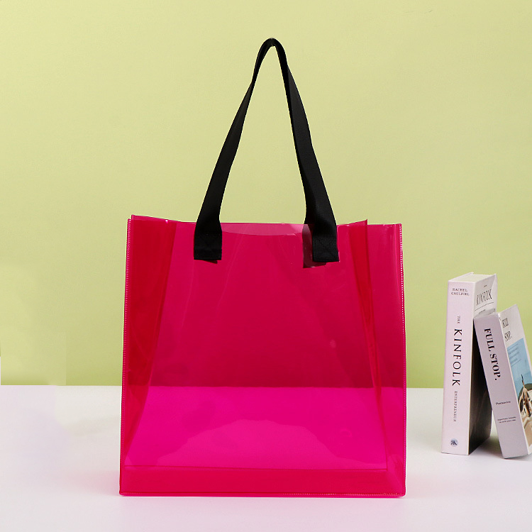 Large PVC Transparent Stadium Approved Vinyl Bag Clear Tote