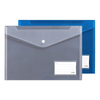  Plastic Clear Poly Filing Envelopes Document File Folders Letter A4 Size with Label and Pocket Paste Button for School Home Work Office Organization Assorted Color