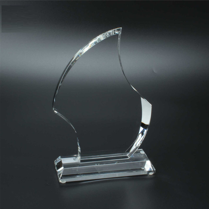 Personalized Crystal Years Award Plaque Customized with Employee & Company Name