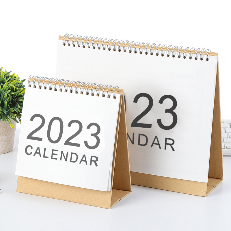 Perpetual Calendar Wooden Frame Vintage Retro Style Desk Calendar