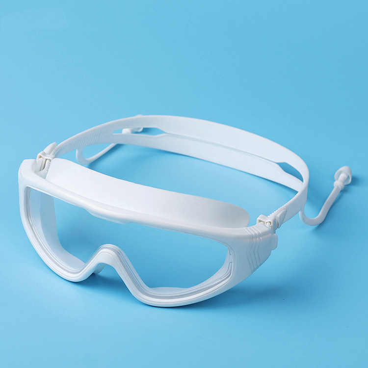 Adult Large Frame Connected Earplugs Sealed Waterproof Anti-fog High-definition Swimming Diving Glasses