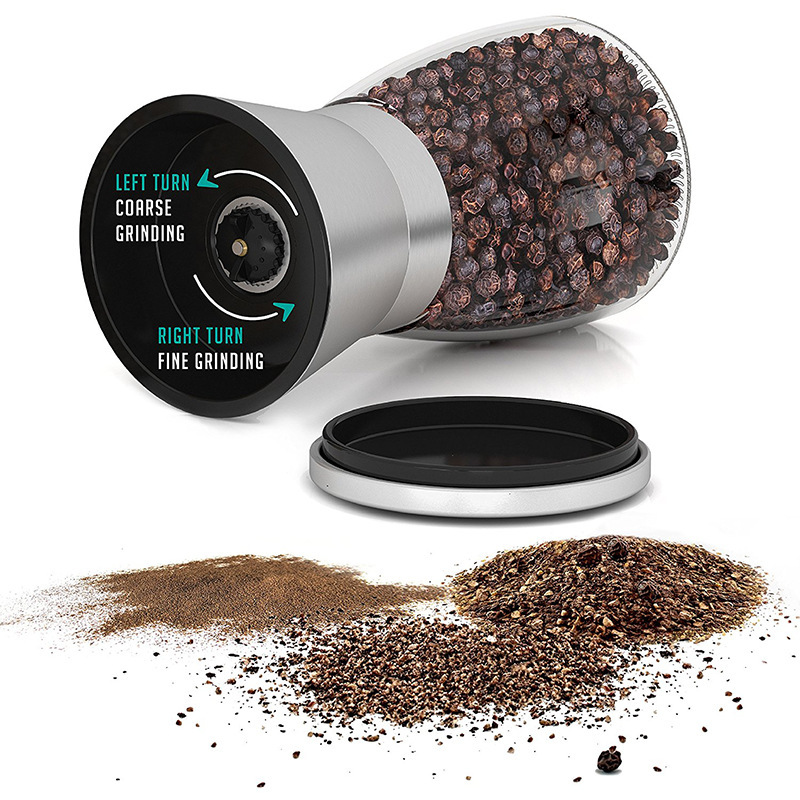 Stainless Steel Salt and Pepper Grinders with Easy Adjustable Ceramic Coarseness