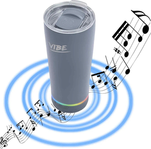 18oz Double Wall Outdoor Portable Stainless Steel Tumbler Music Cup with Wireless Speaker and LED Light
