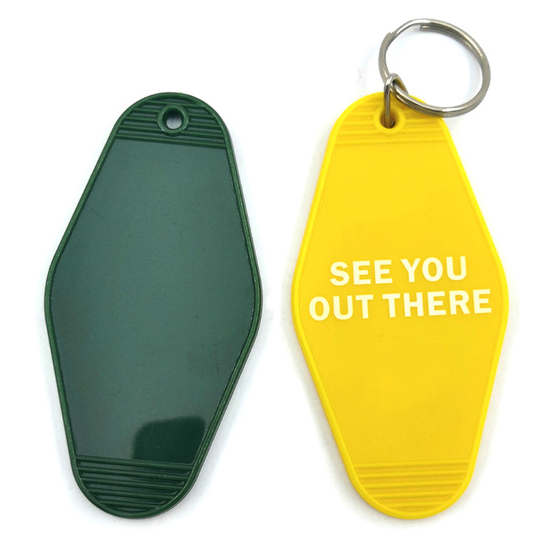 Room Card Key Chain Plastic Luggage Tag Retro Motel Number Plate Diamond Hotel Key Plate