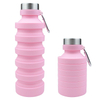 Collapsible Reuseable BPA Free Silicone Foldable Water Bottles for Travel Sports with Carabiner