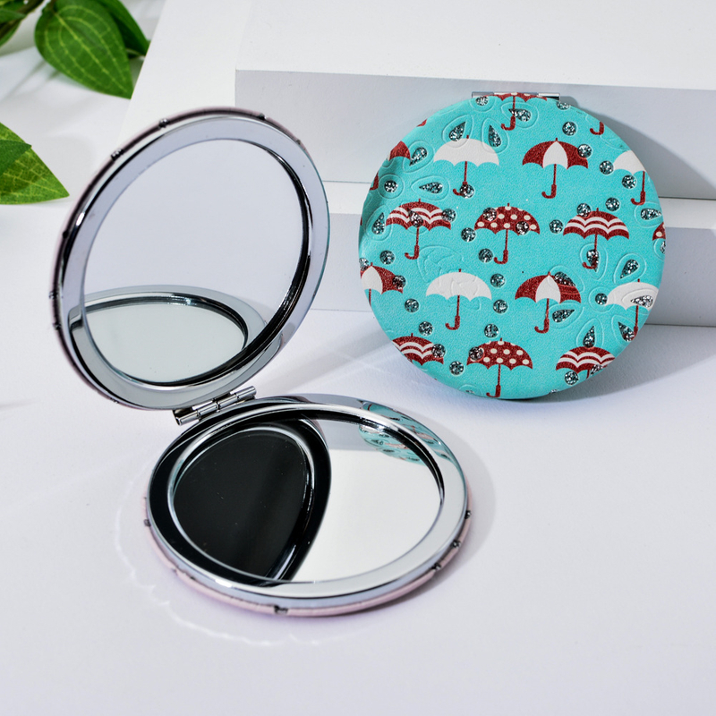 Carry Around Folding Mini Cute Makeup Double-sided Mirror