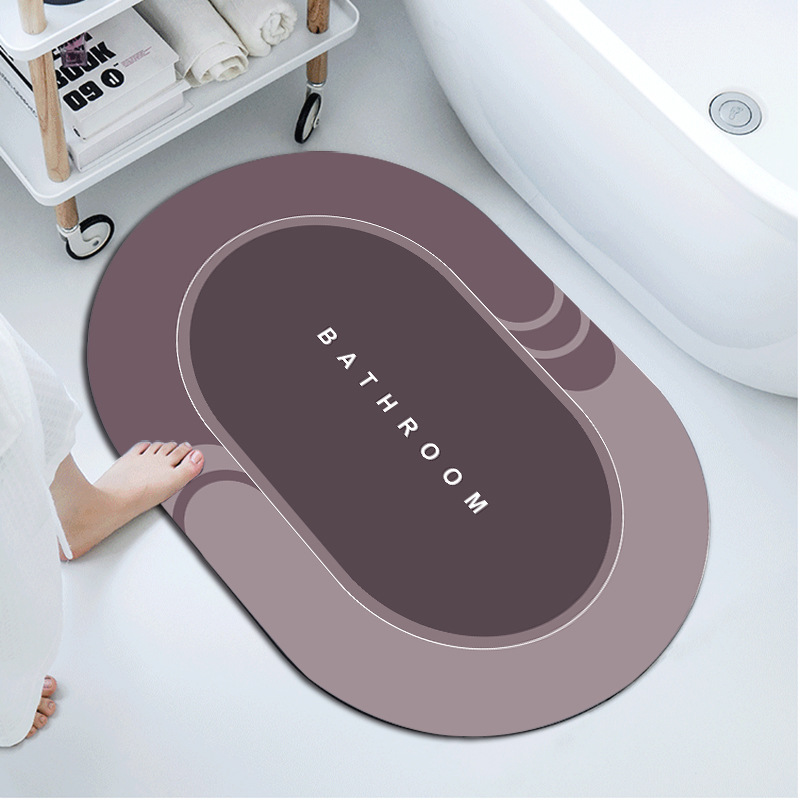 23.6x15.7" Innovative Bathroom Mat Super Absorbent Rubber Backed Bath Rugs Mats for Bathroom Floor Non-Slip Bathroom Rug