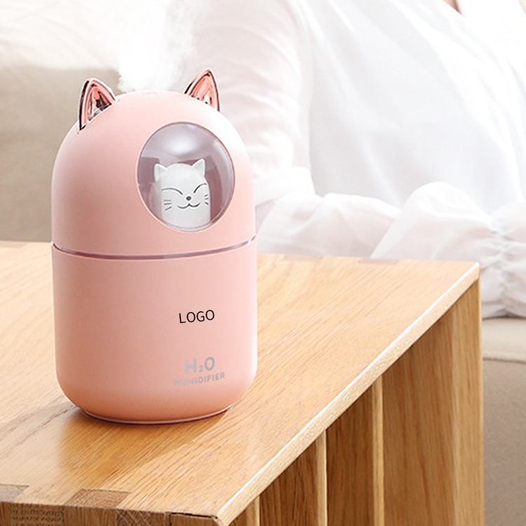 Cute Cat Humidifier Spray Hydrating Air Moisturizing USB Mini Desktop Bedroom Silent Humidifier