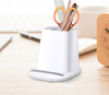 Multi-function Wireless Charger Desk Organizer Pen Holder Storage Mobile Stand Phone Charging Station Dual USB Output