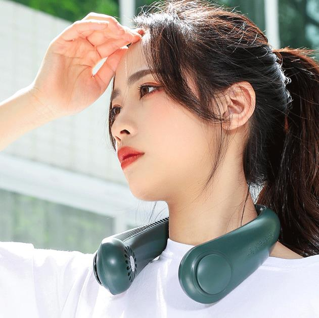 Personal Neck Fan Bladeless Rechargeable USB Powered Fan Adjustable Strong Cooling Wind Halter Fan