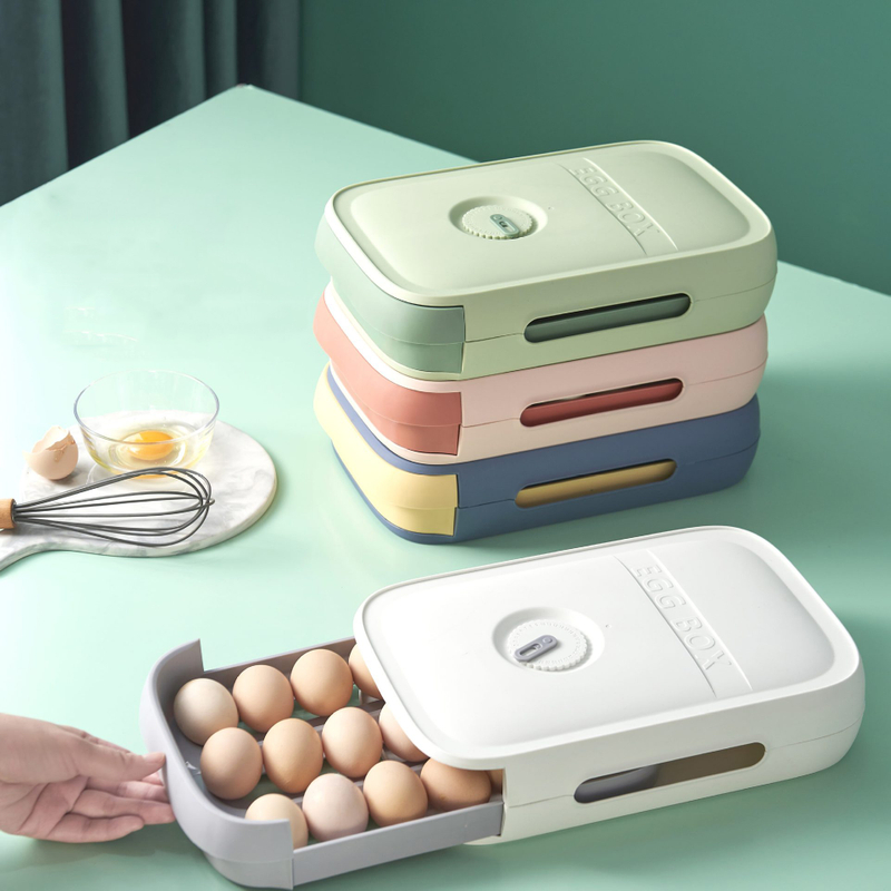 Kitchen Drawer Type Egg Storage Box Refrigerator Fresh Keeping Box Household Eggs Holder