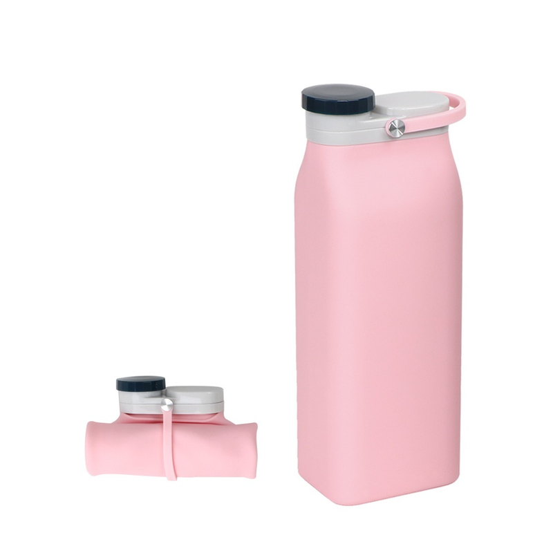 Collapsible Water Bottle Portable Food Grade Silicone Foldable Travel Reusable Leak Proof for Traveling Running Fitness